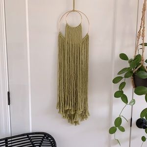 ✨NEW✨ Olive green macrame gold hoop wall hanging